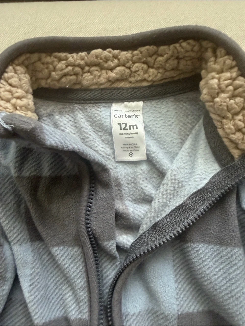 Unisex fall/winter outfit lot 6-12M Carter’s overalls fleece jumpsuit vest
